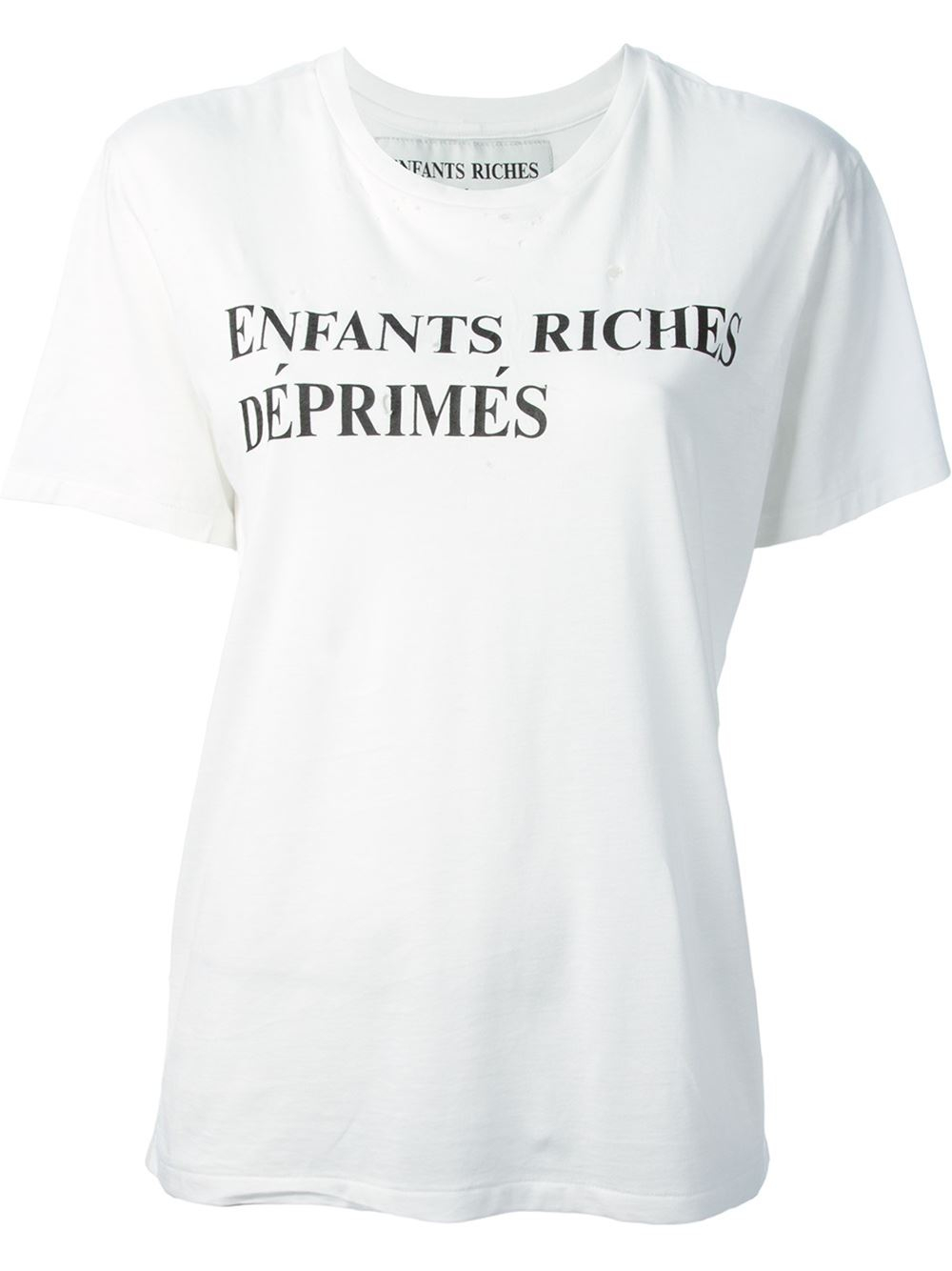 Lyst - Enfants Riches Deprimes Logo T-shirt in White