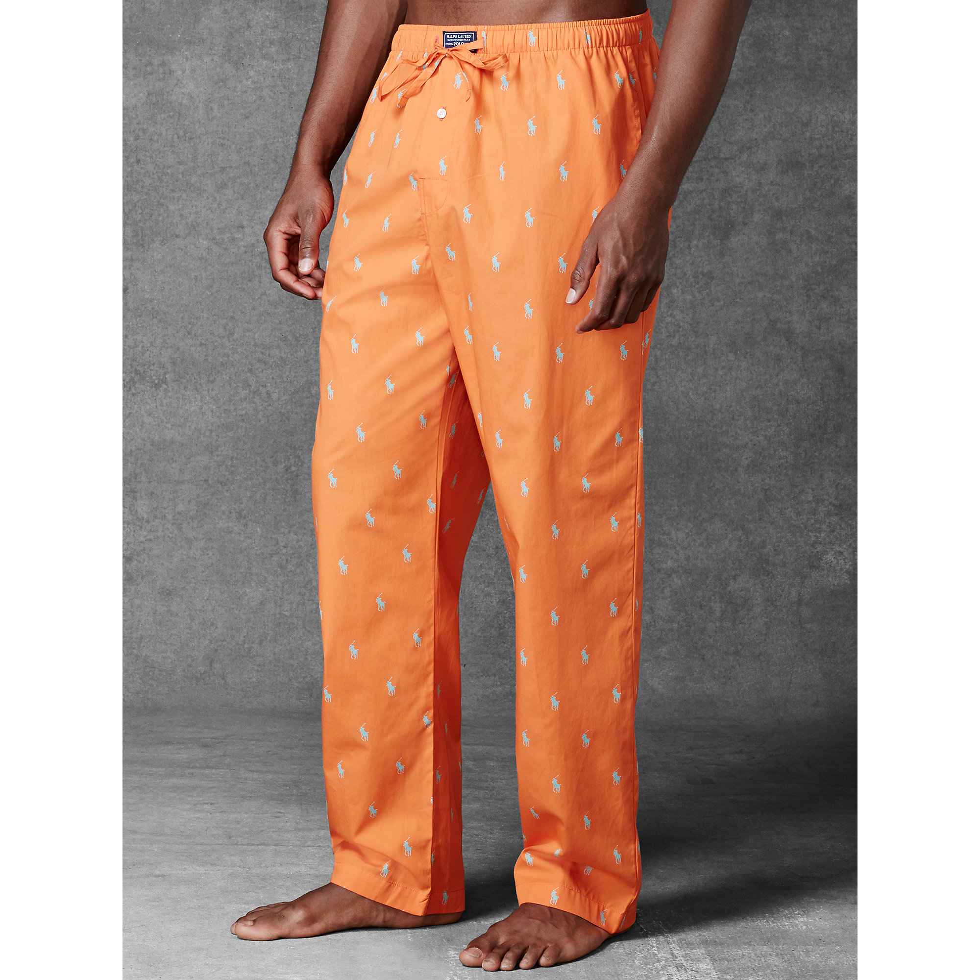 Polo Ralph Lauren Allover Pony Sleep Pant in Orange for Men | Lyst