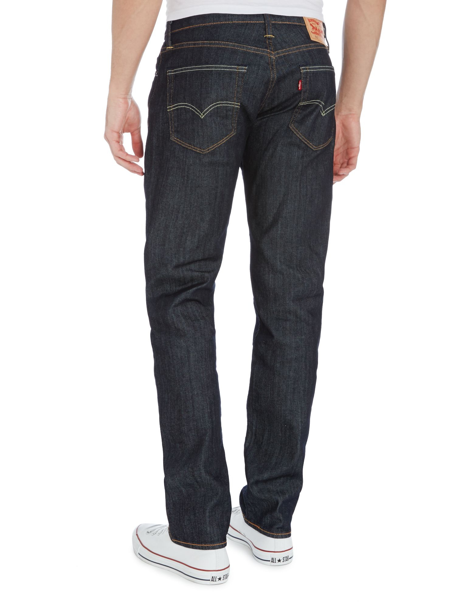 Dark Wash Jean Men's Dark Wash Slim Straight Jeans | BUTN