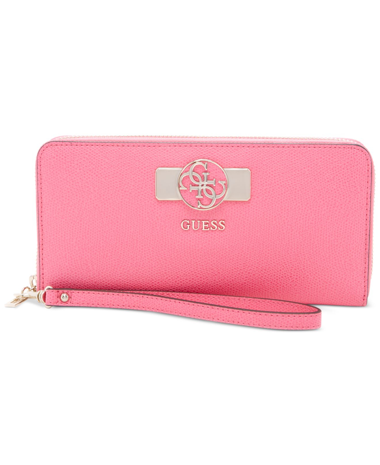 Guess Cynthia Large Zip Around Wallet in Pink Lyst