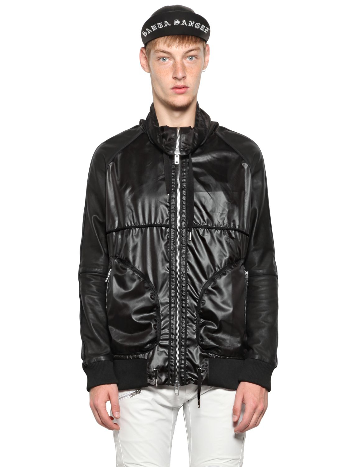 Nylon Leather Jacket 98