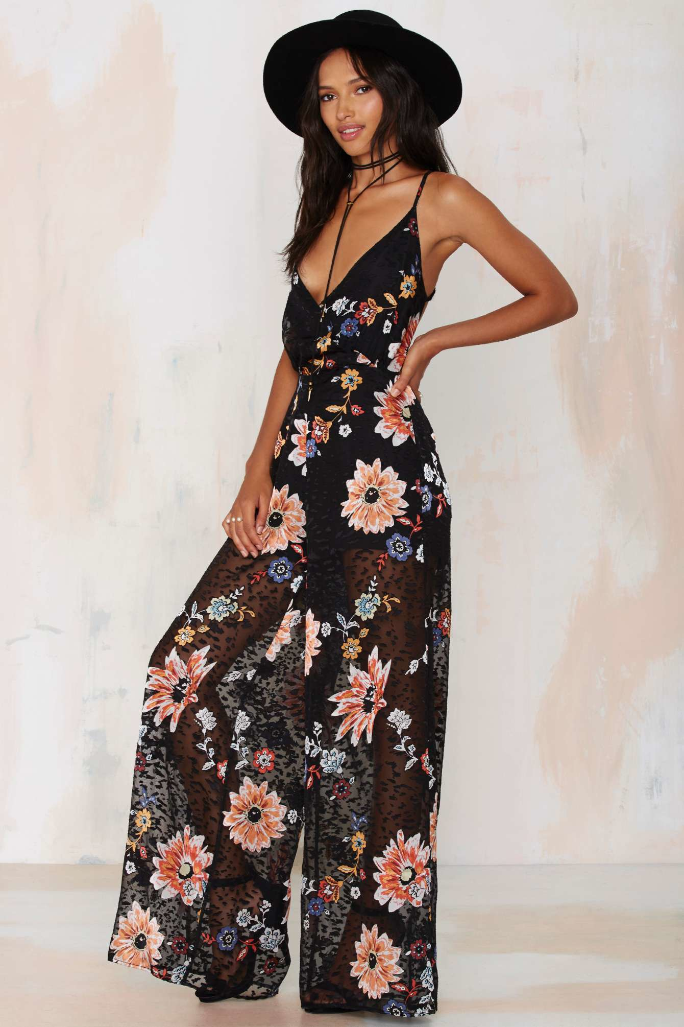 band of gypsies floral jumpsuit