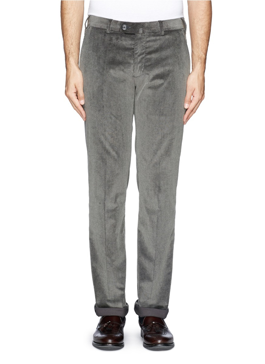 Lyst - Armani Corduroy Chino Pants in Green for Men