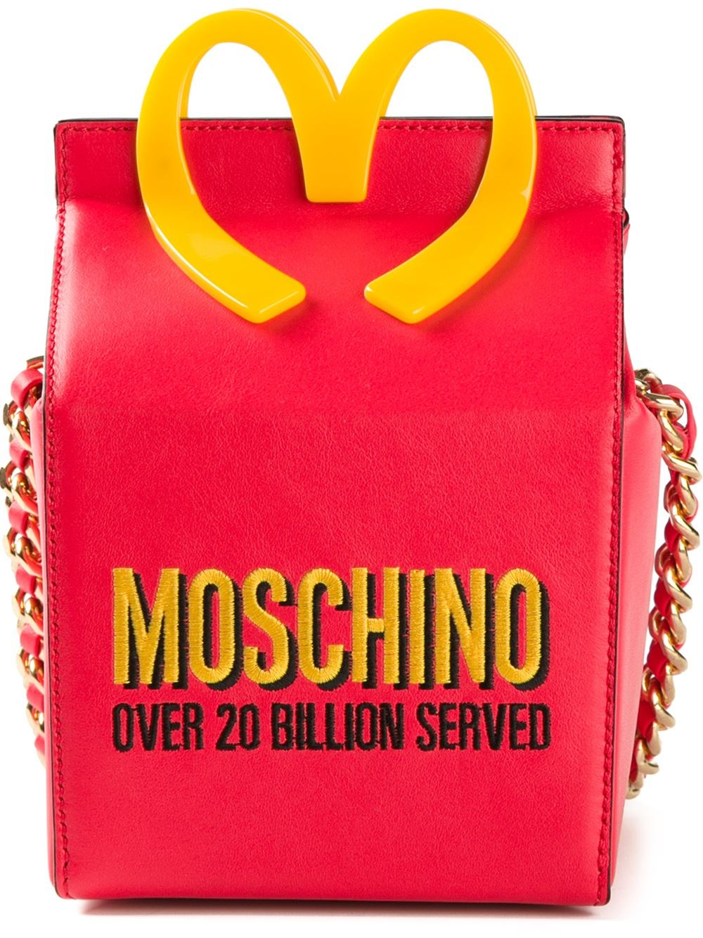 Moschino 'Over 20 Billion Served' Shoulder Bag in Red/Yellow (Red) Lyst