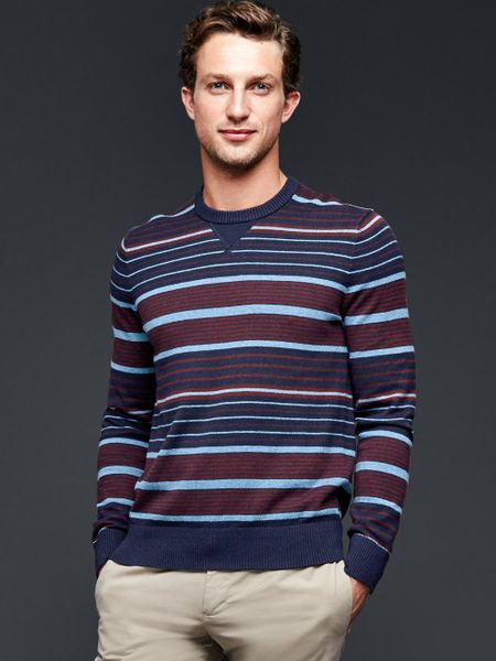Gap Cotton Cashmere Multi-Stripe Sweater in Blue for Men (navy ...