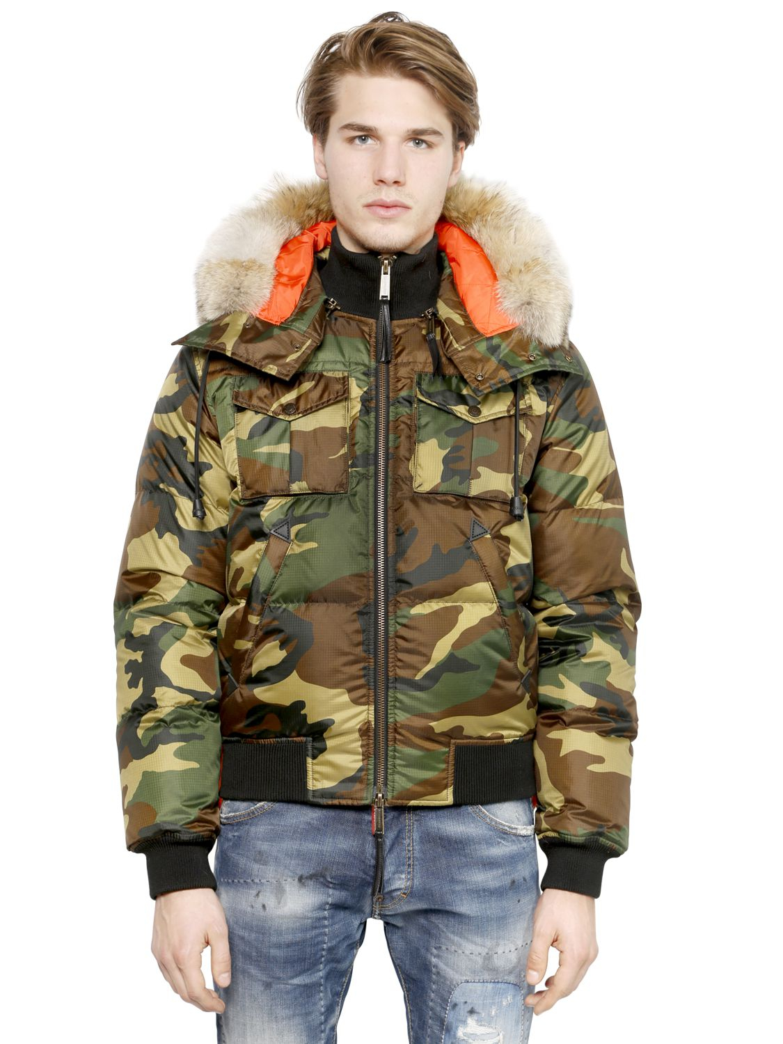 dsquared camouflage bomber