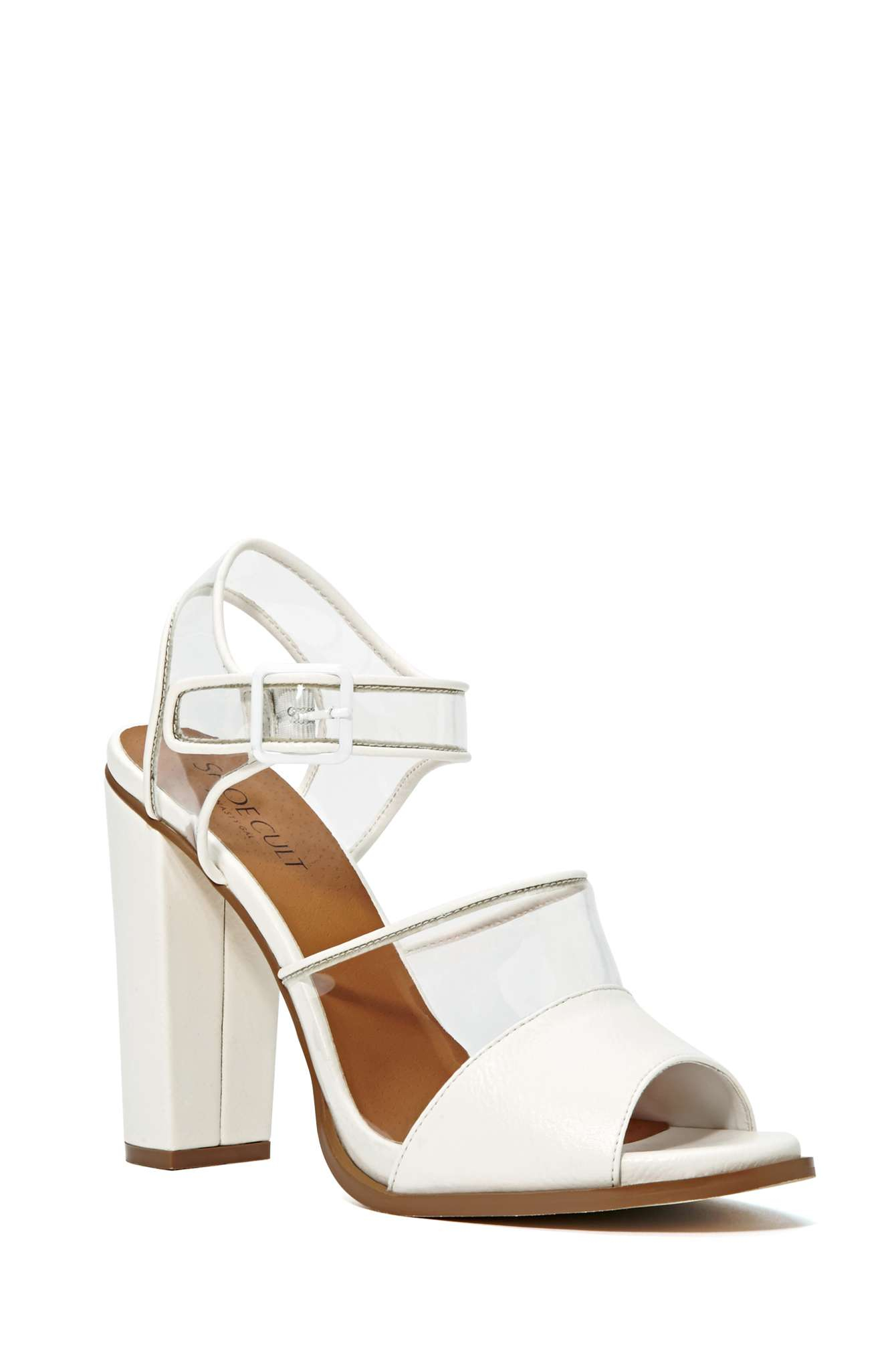 Nasty gal Shoe Cult Clarity Sandal in White | Lyst
