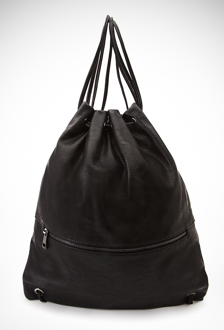 Faux Leather Drawstring Backpack Ken Chad Consulting Ltd Faux Leather Drawstring Backpack