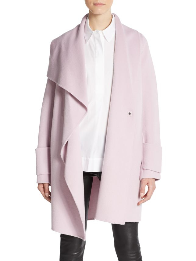 wool drape coat