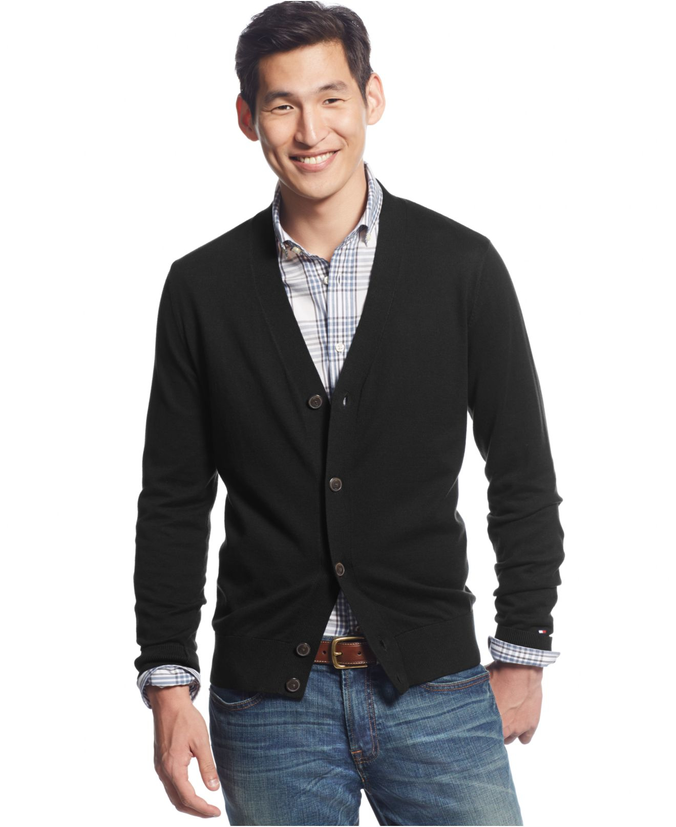 tommy hilfiger black cardigan