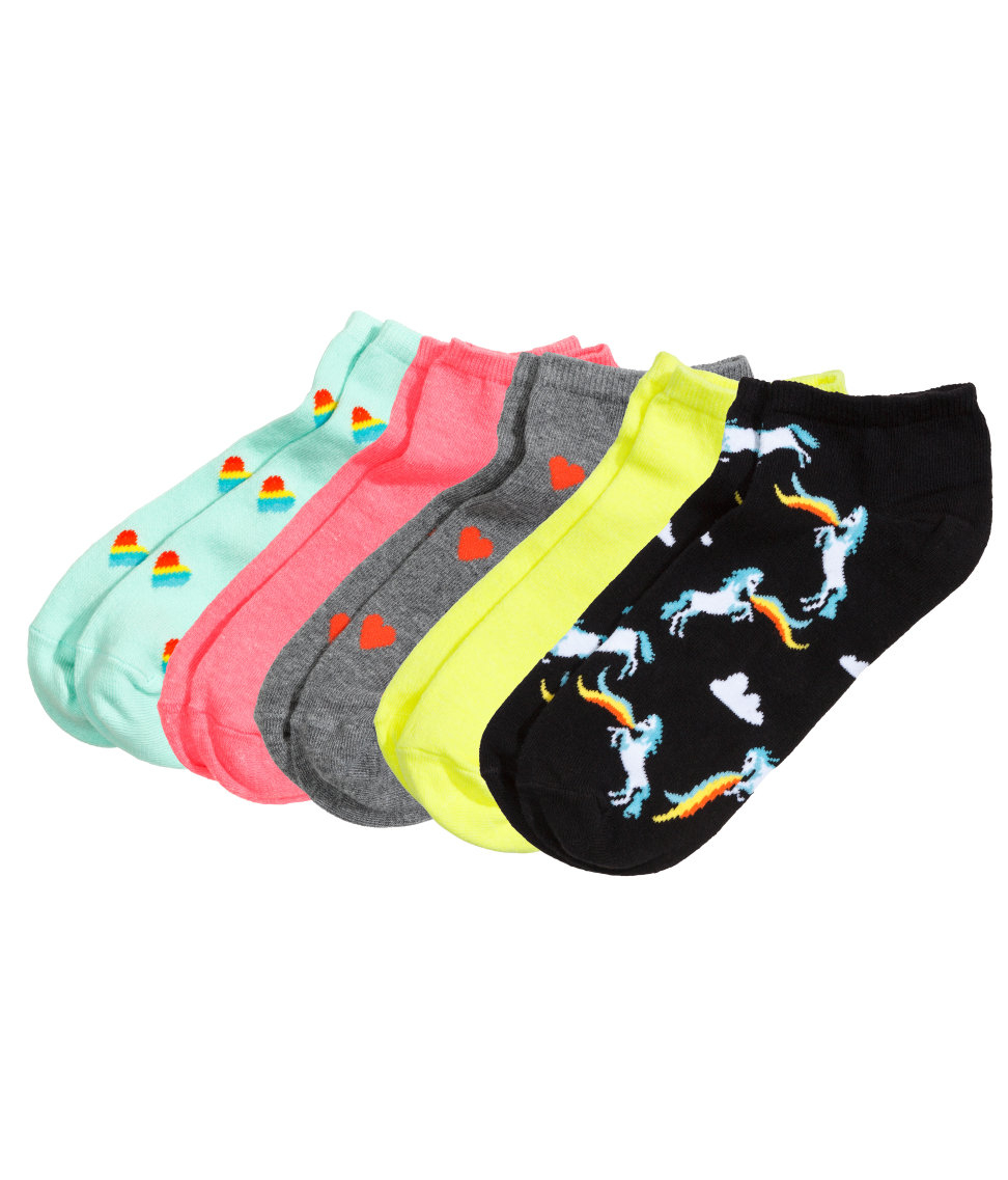 Lyst H&M 5pack Ankle Socks in Black