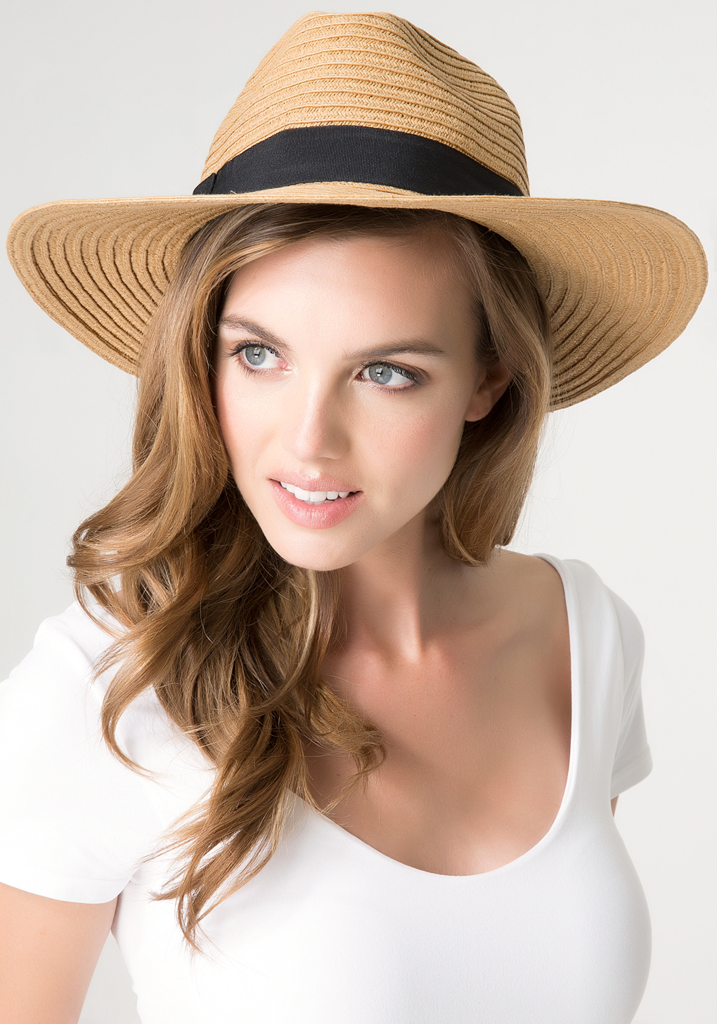 Bebe Straw Panama Hat In Natural Lyst