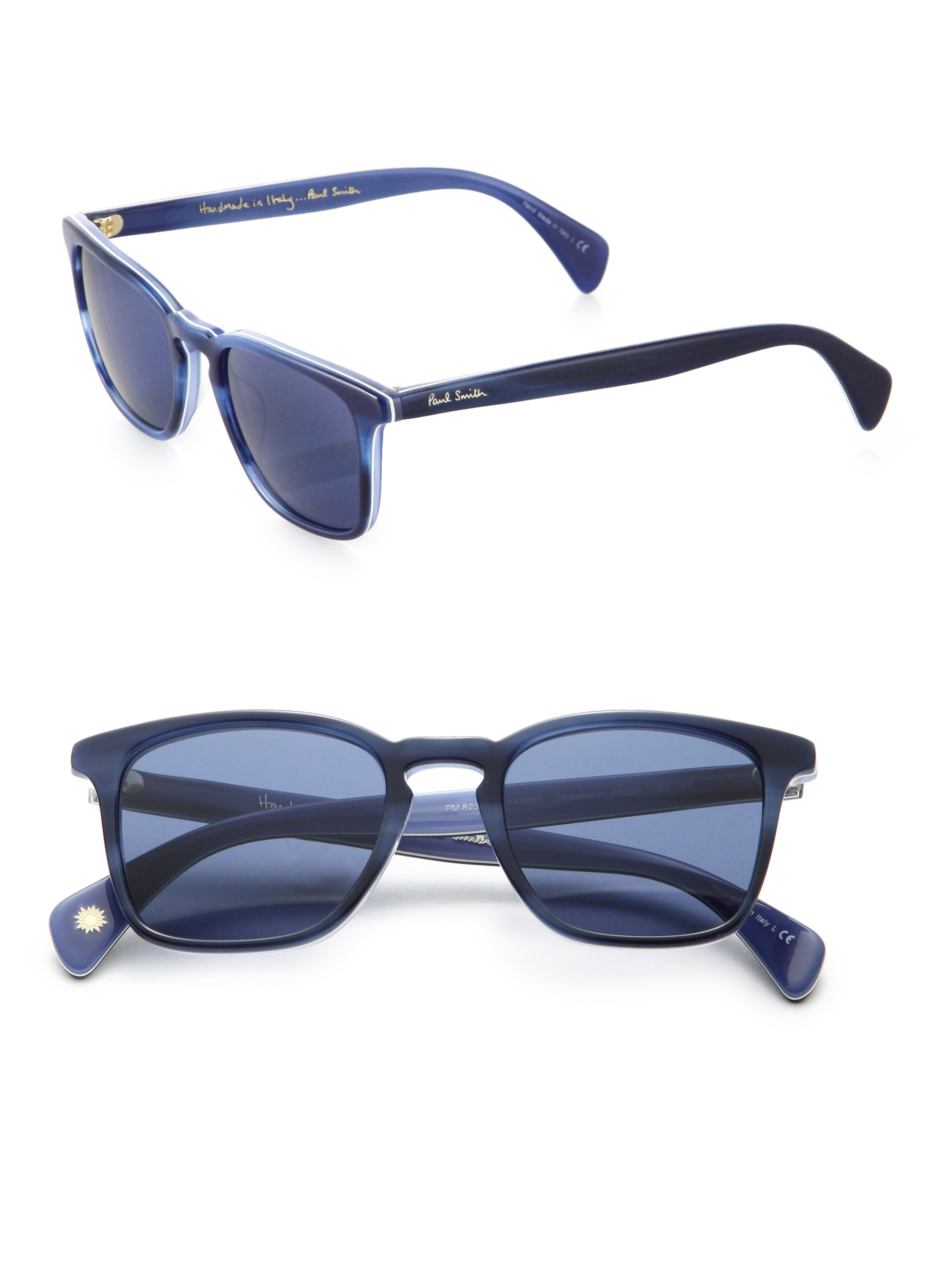 Paul Smith Shawbury 50mm Wayfarer Sunglasses in Blue for Men | Lyst