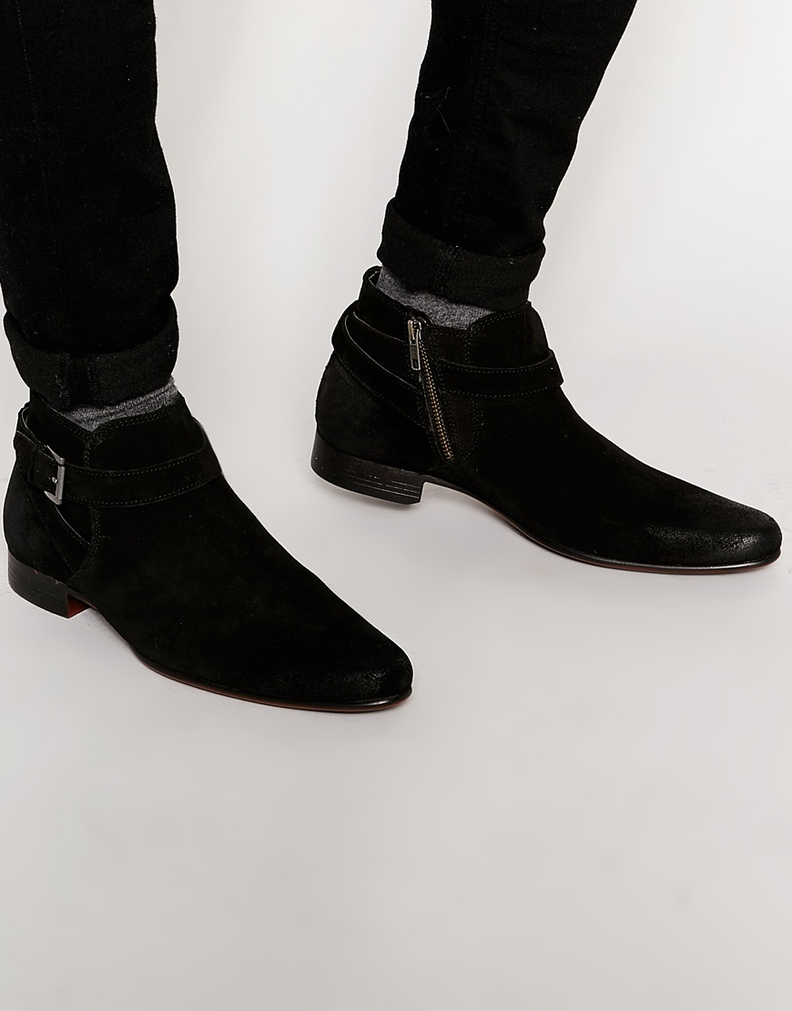 chelsea boots with buckle strap mens