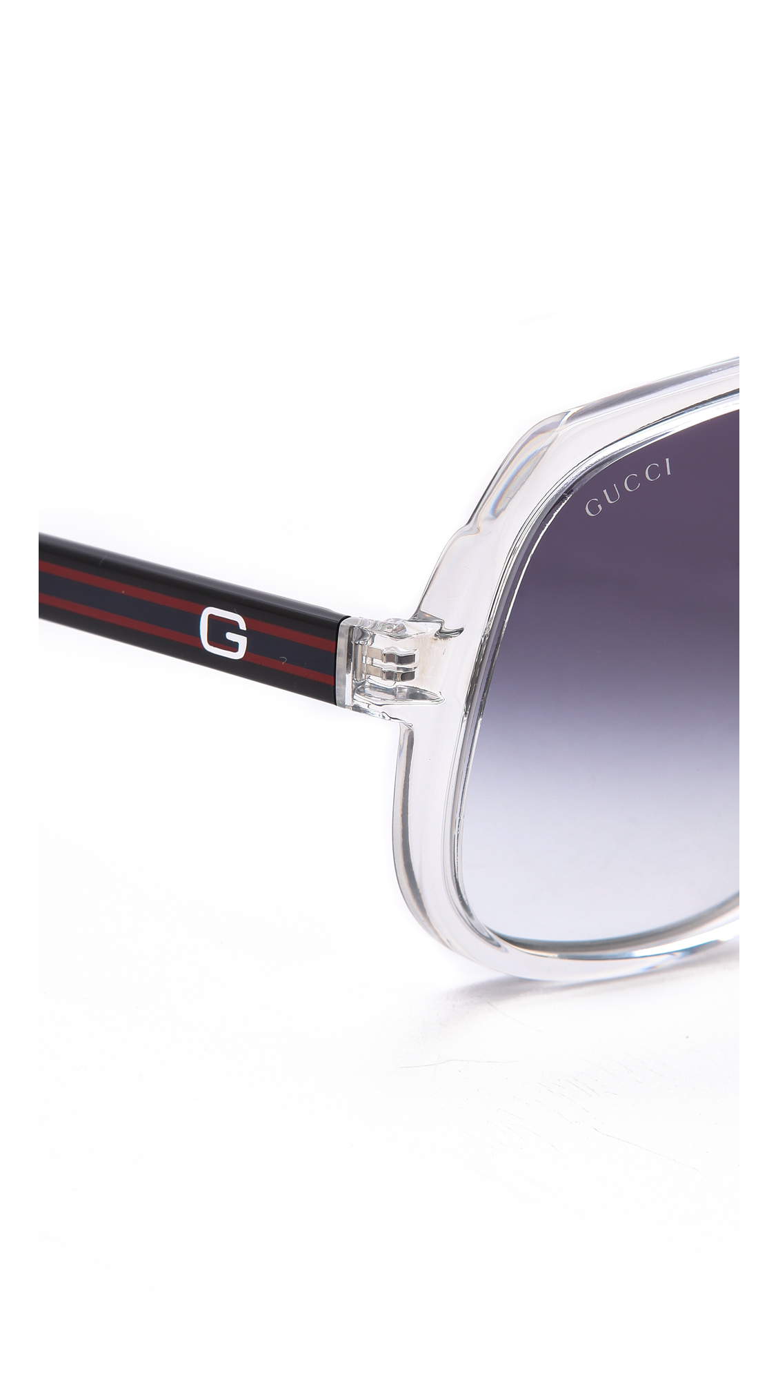 Gucci Mirrored Oversized Aviator Sunglasses Matte Black/Black Mirror