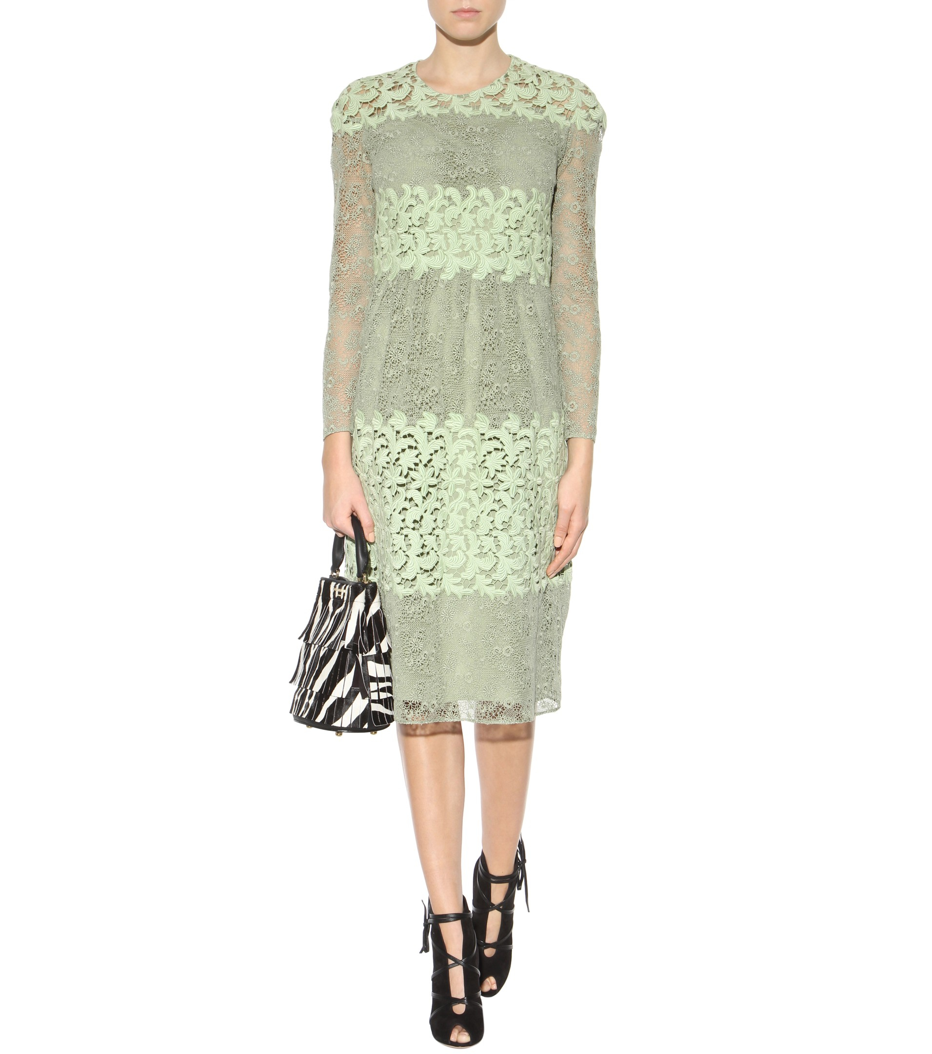 green lace burberry dress