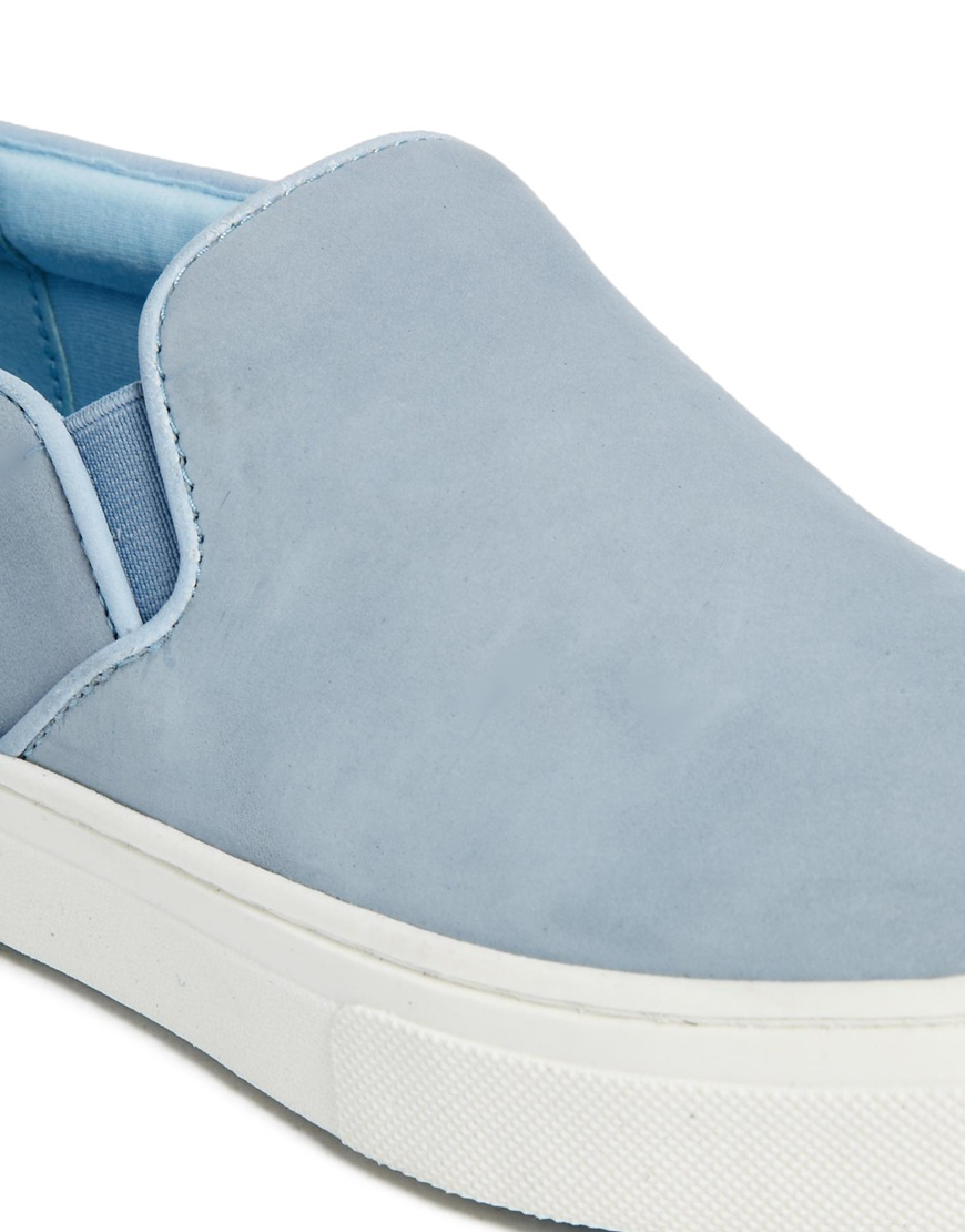 light blue slip ons