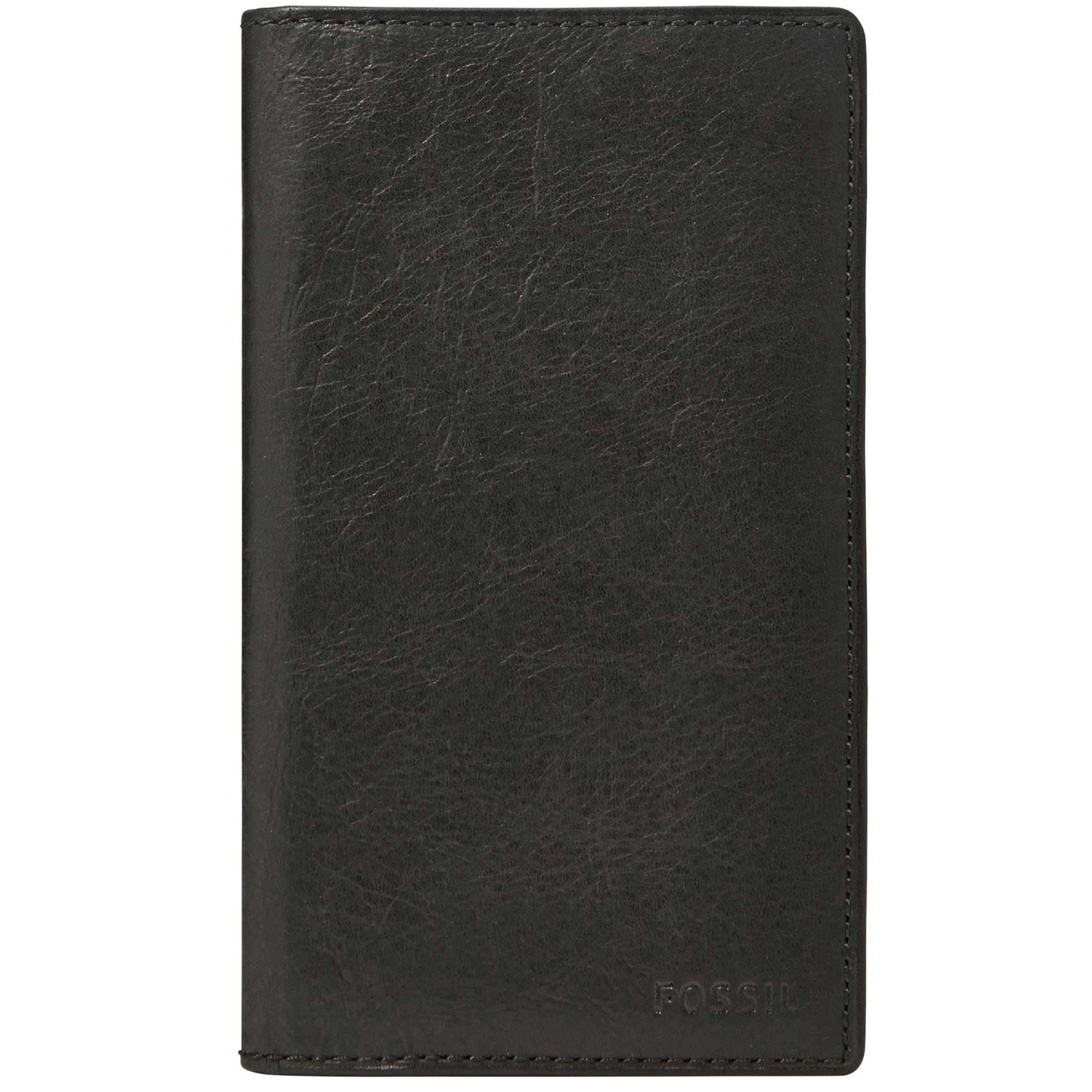 Fossil Ingram Executive Checkbook Leather Wallet in Black for Men | Lyst