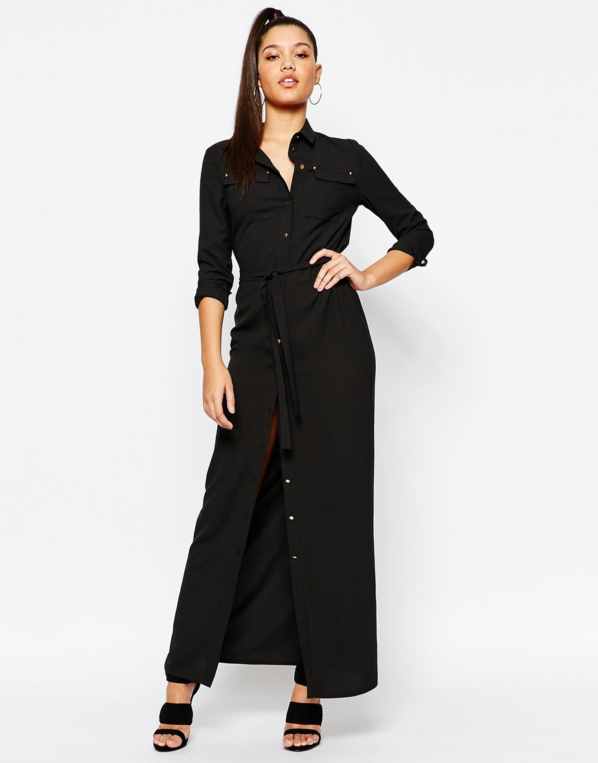 black maxi shirt