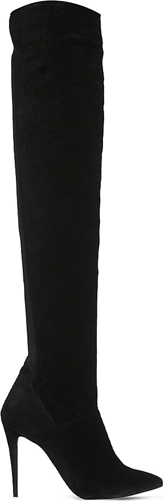 Office Neve Suede Over The Knee Boots In Black Lyst Gallery