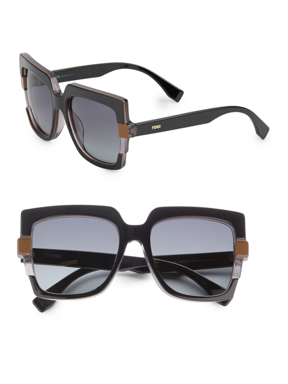 Fendi 54mm Oversized Square Sunglasses in Black Lyst