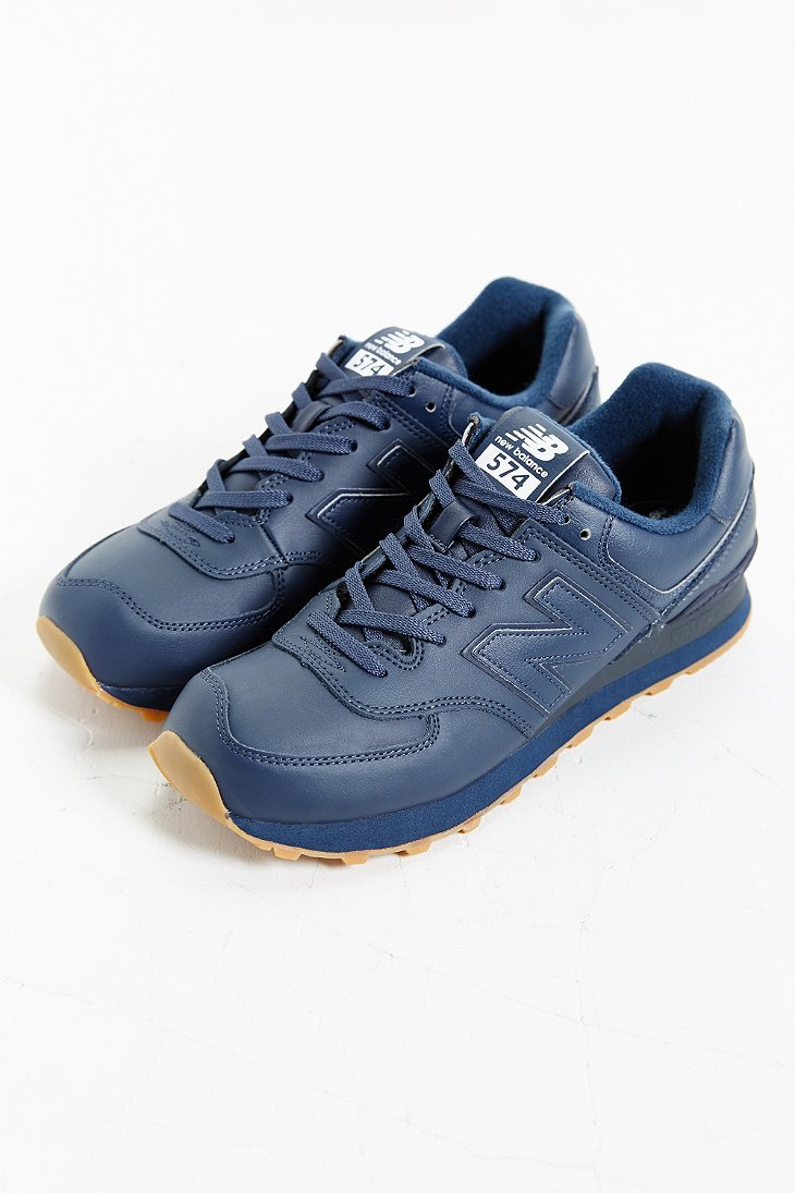 new balance blue leather