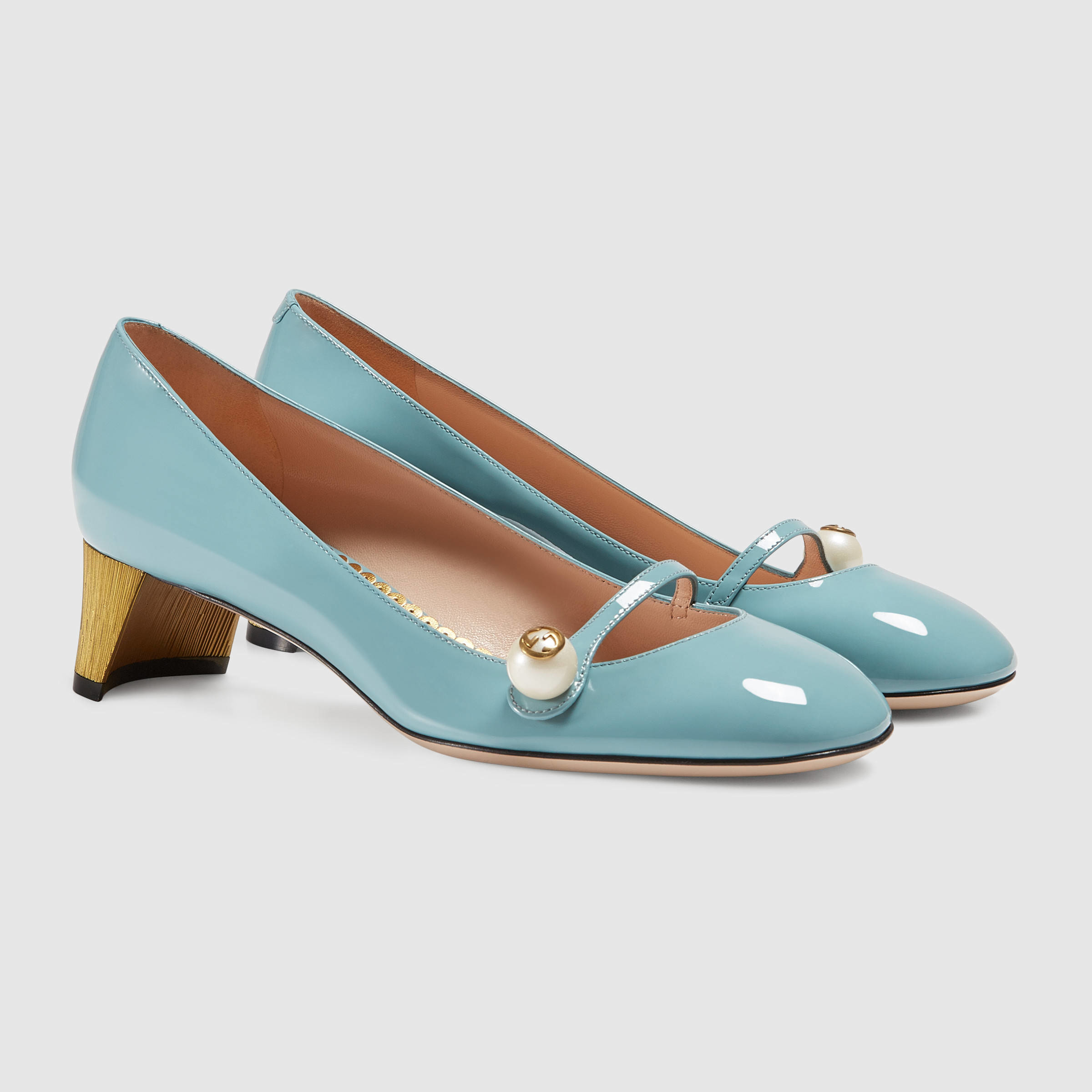 gucci blue pumps