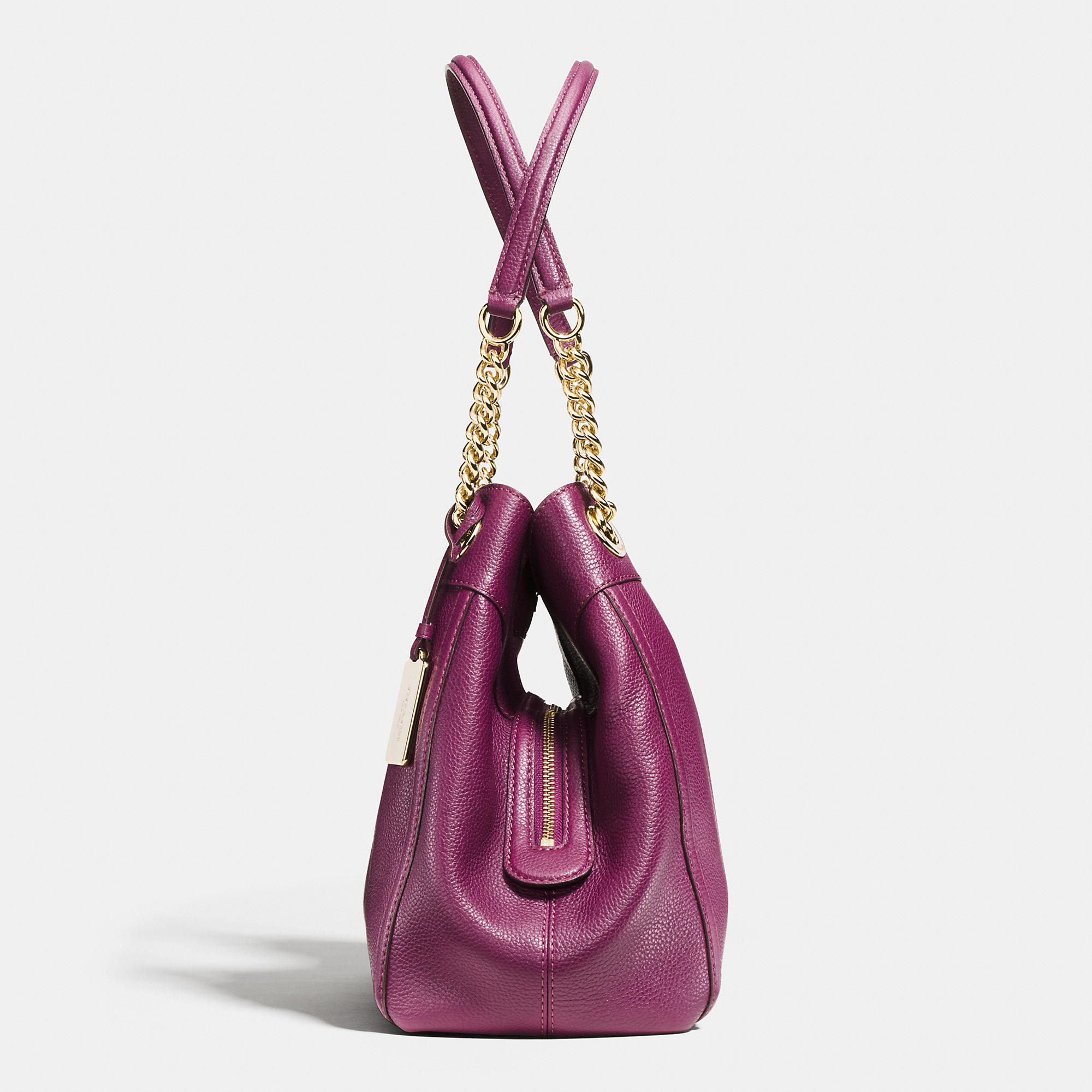 COACH Turnlock Edie Shoulder Bag In Polished Pebble Leather in Black Lyst