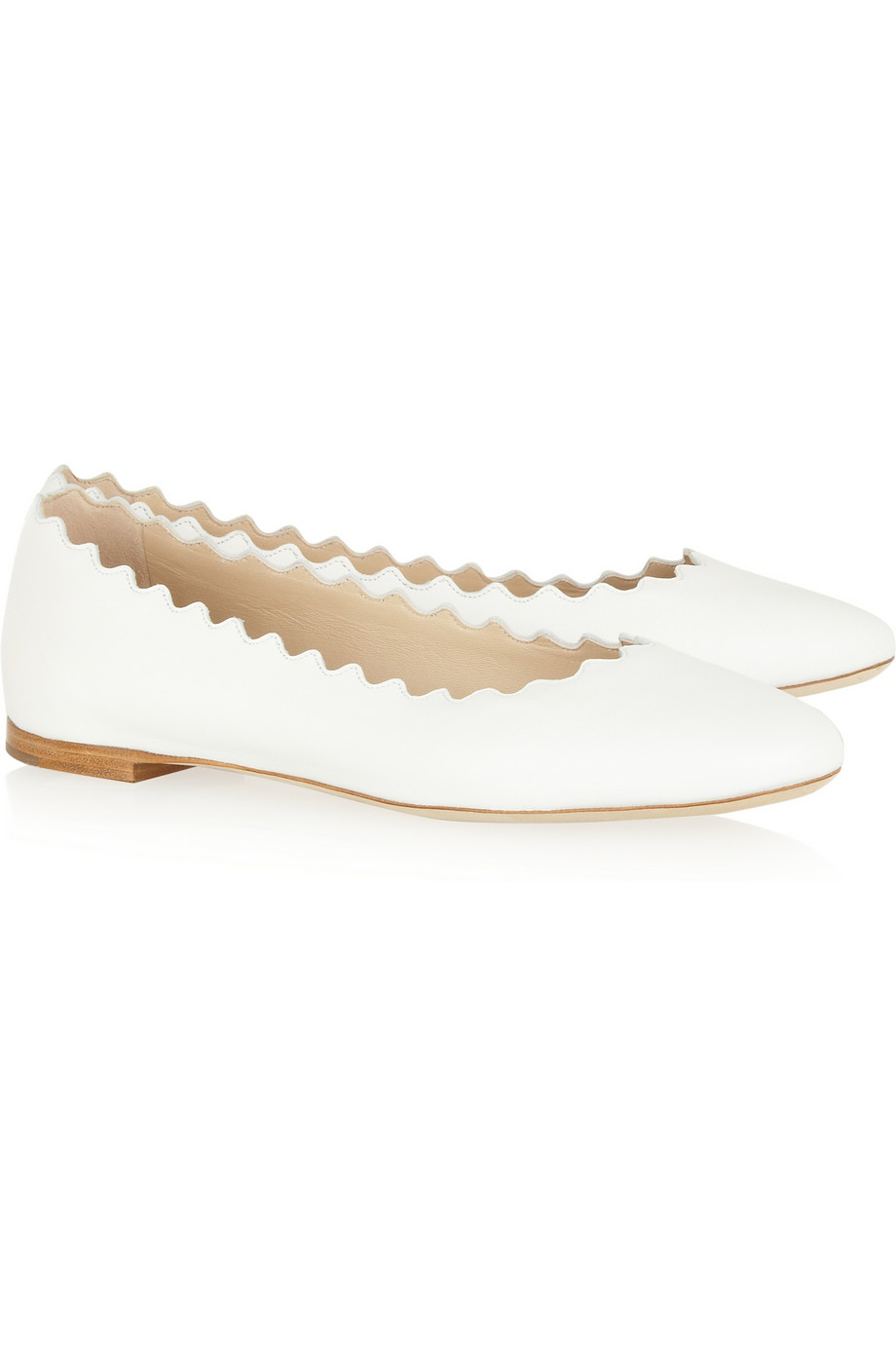 plain white ballet flats