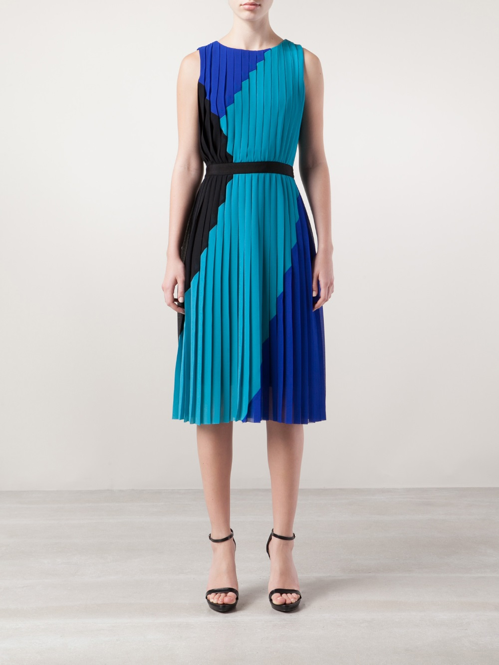 Paul smith black label Pleated Dress in Blue | Lyst