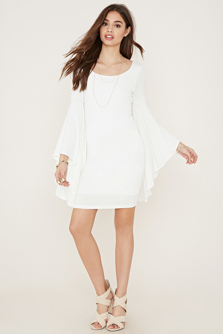 Xxl with dress white sleeves bodycon bell shaped