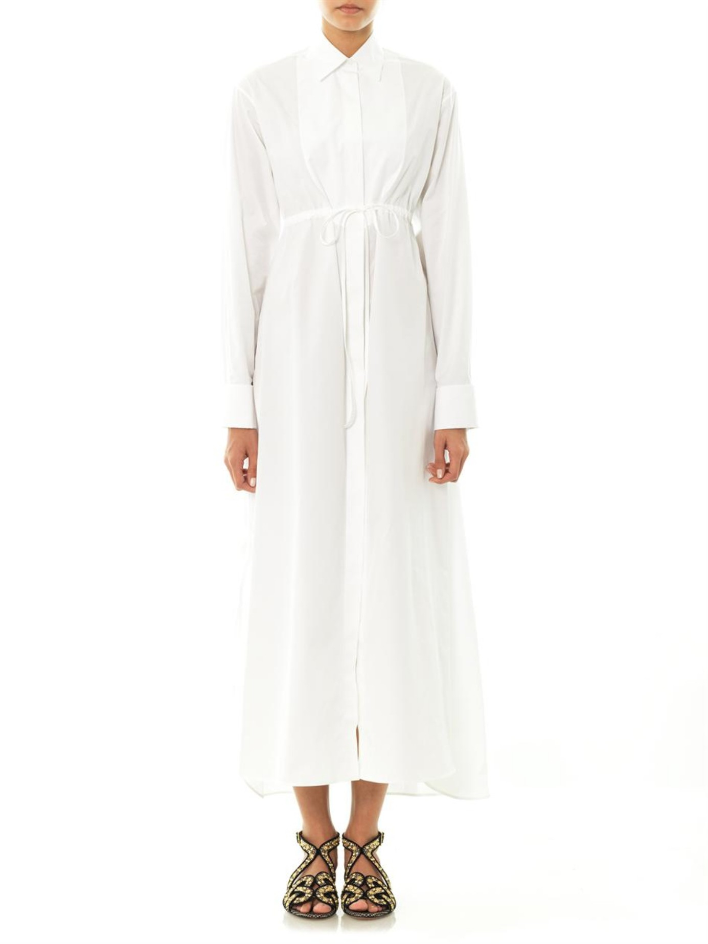 Alaïa Cotton-poplin Shirt-dress in 