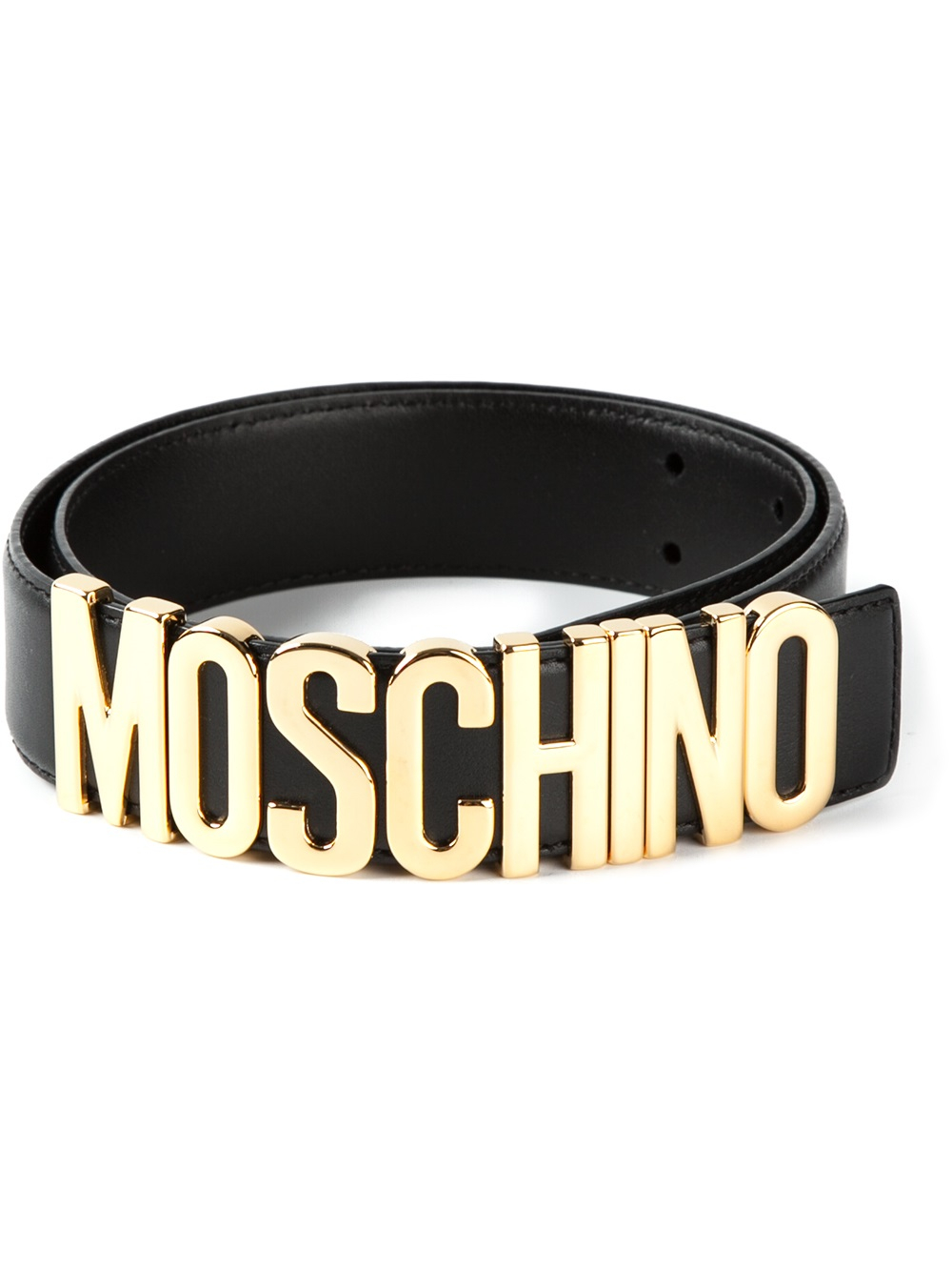 Moschino Classic Belt in Gold (black) | Lyst