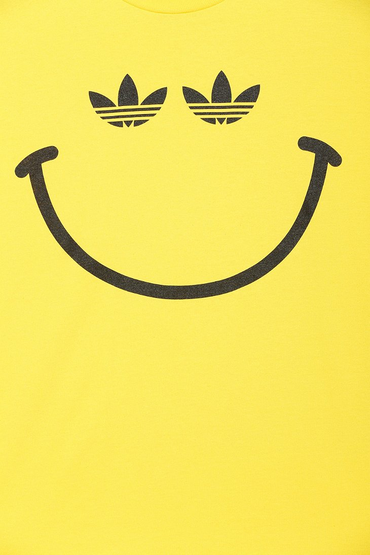 adidas Smiley Tee in Yellow for Men - Lyst