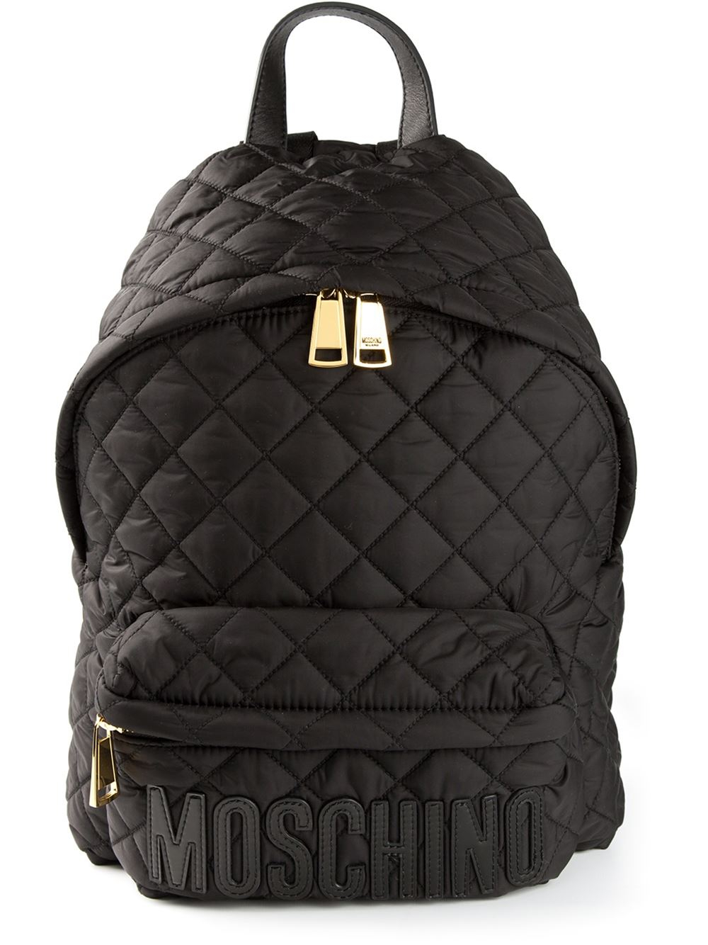 black quilted backpack purse