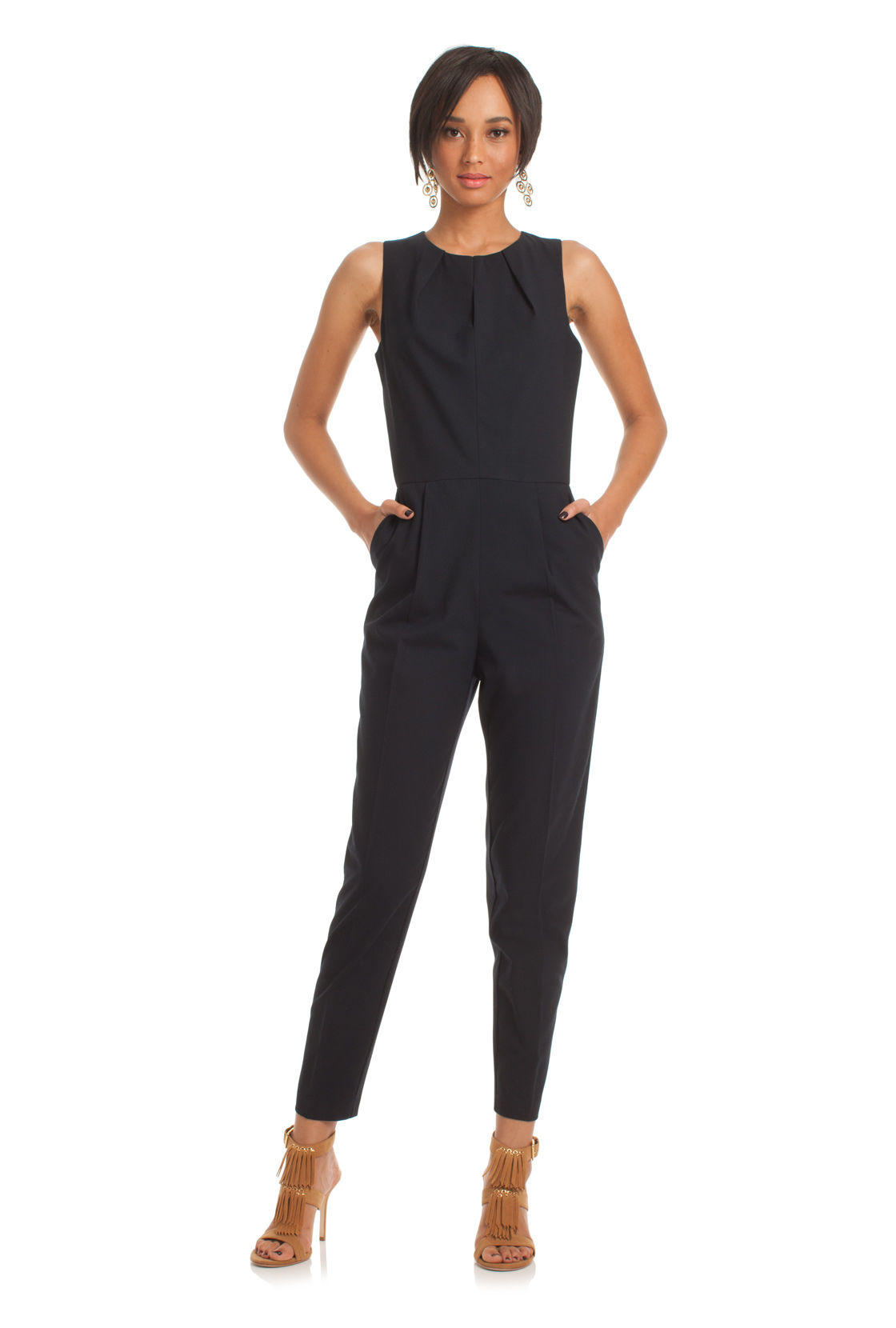 trina turk navy jumpsuit