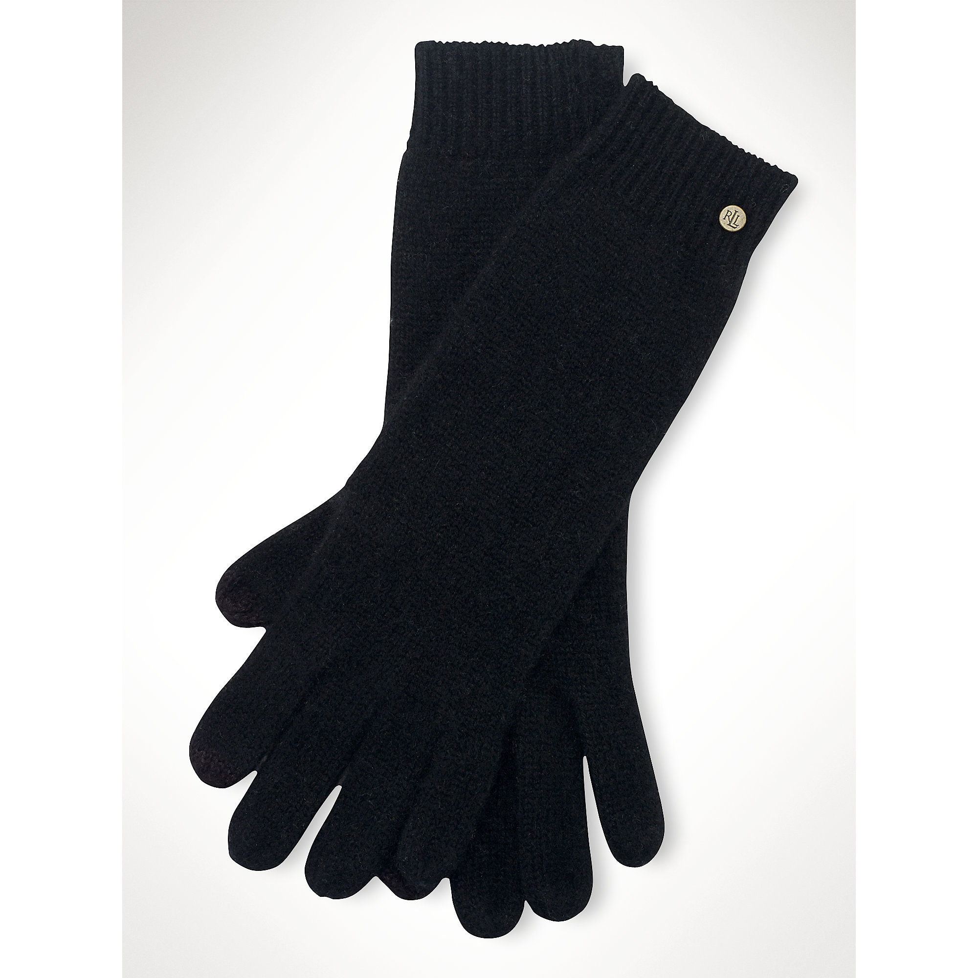 Lyst Lauren By Ralph Lauren Cashmere Touch Gloves in Black