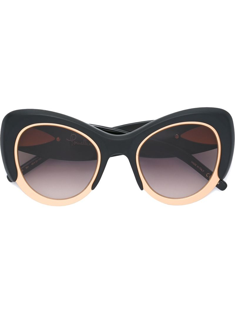 Pomellato Oversized Cat Eye Frame Sunglasses in Gold ...