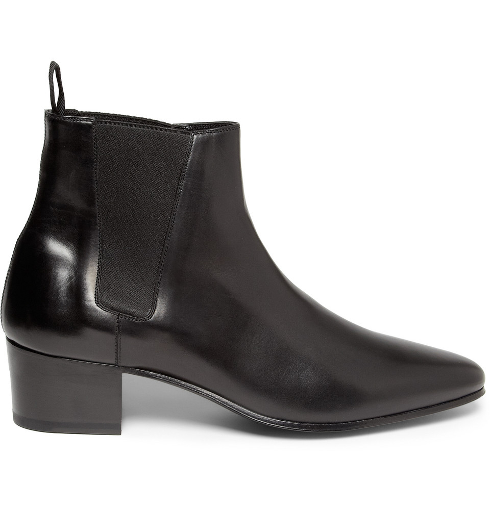 Saint laurent Leather Chelsea Boots in Black for Men | Lyst