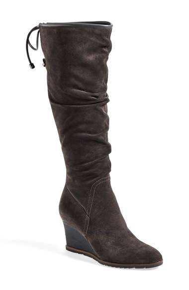 Franco Sarto 'Dominion' Wedge Boot in Grey Suede (Gray) - Lyst