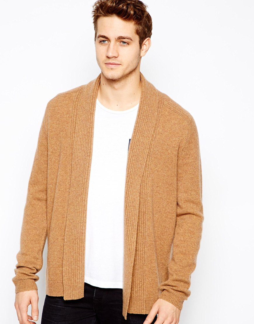 tan colored cardigan