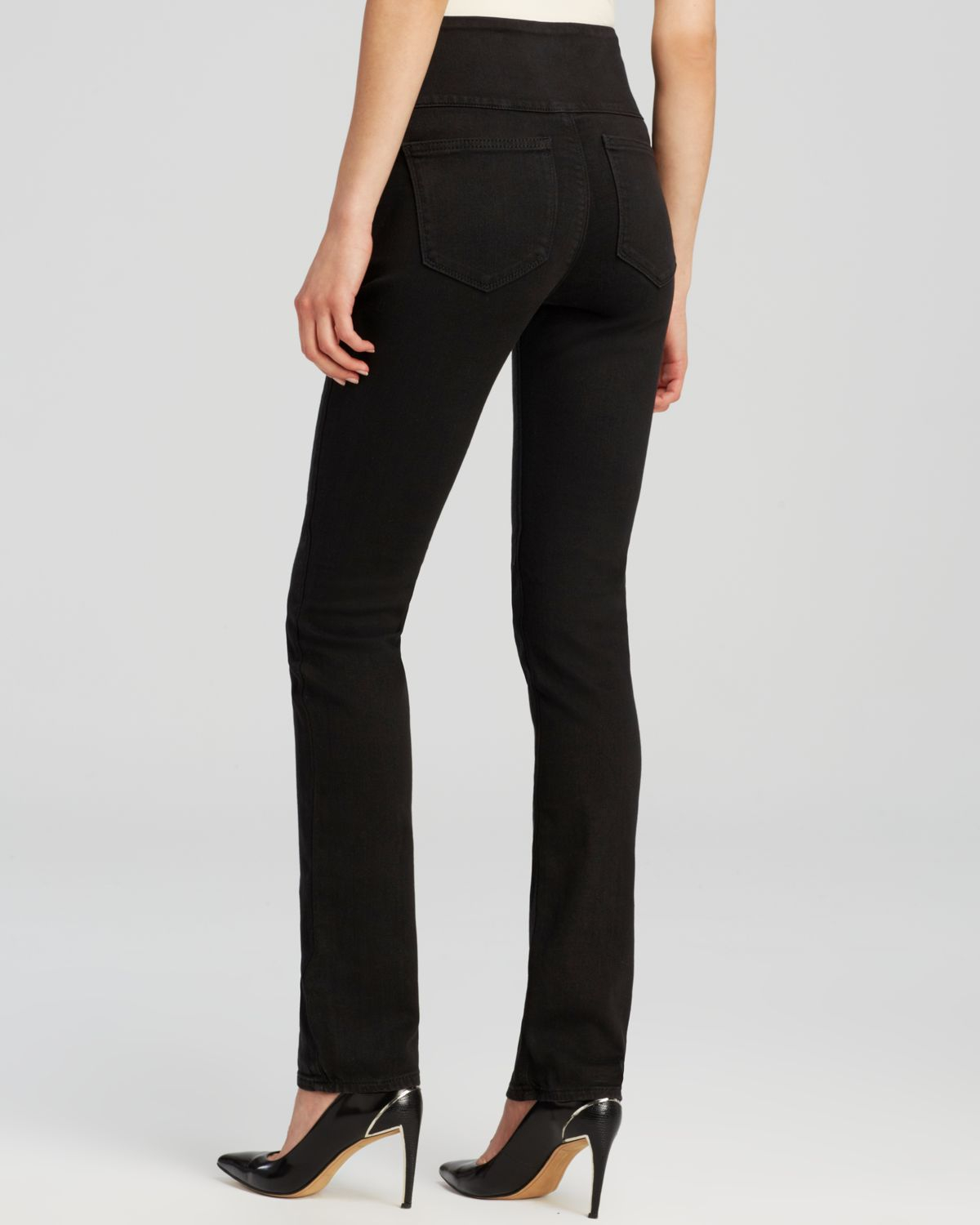 Spanx Spanx® Denim Signature Straight Jeans In Black - Lyst