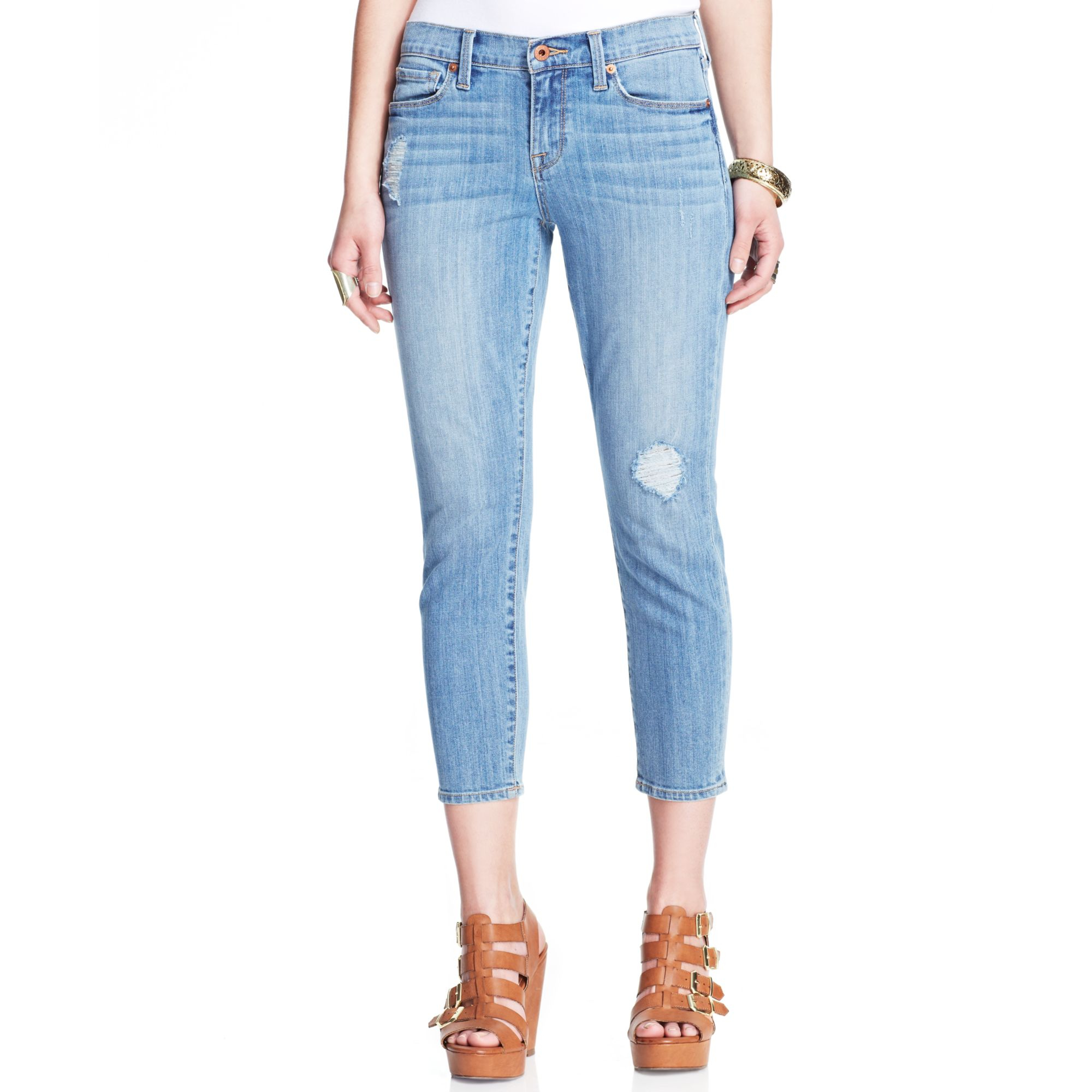 Lyst Lucky Brand Lucky Brand Sofia Skimmer Cropped Skinny Jeans in Blue