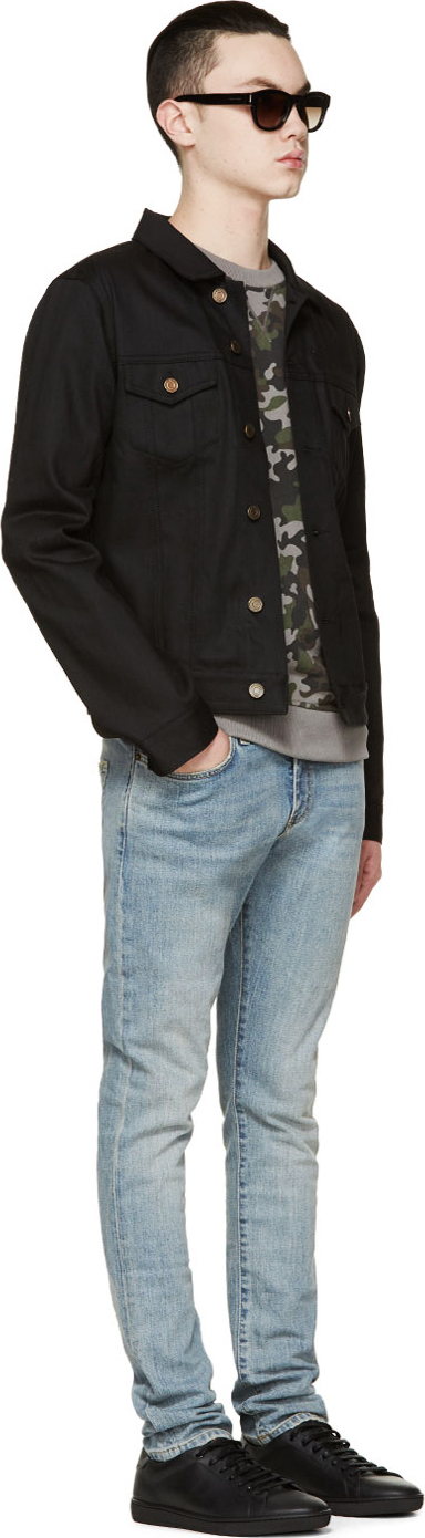 black raw denim jacket