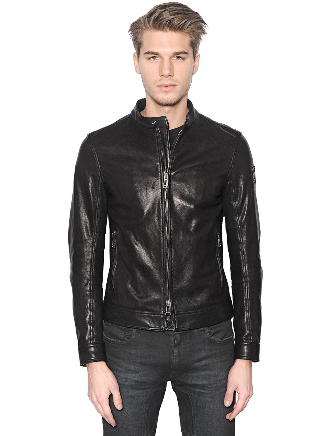 Belstaff Gransden Leather Moto Jacket in Black for Men | Lyst