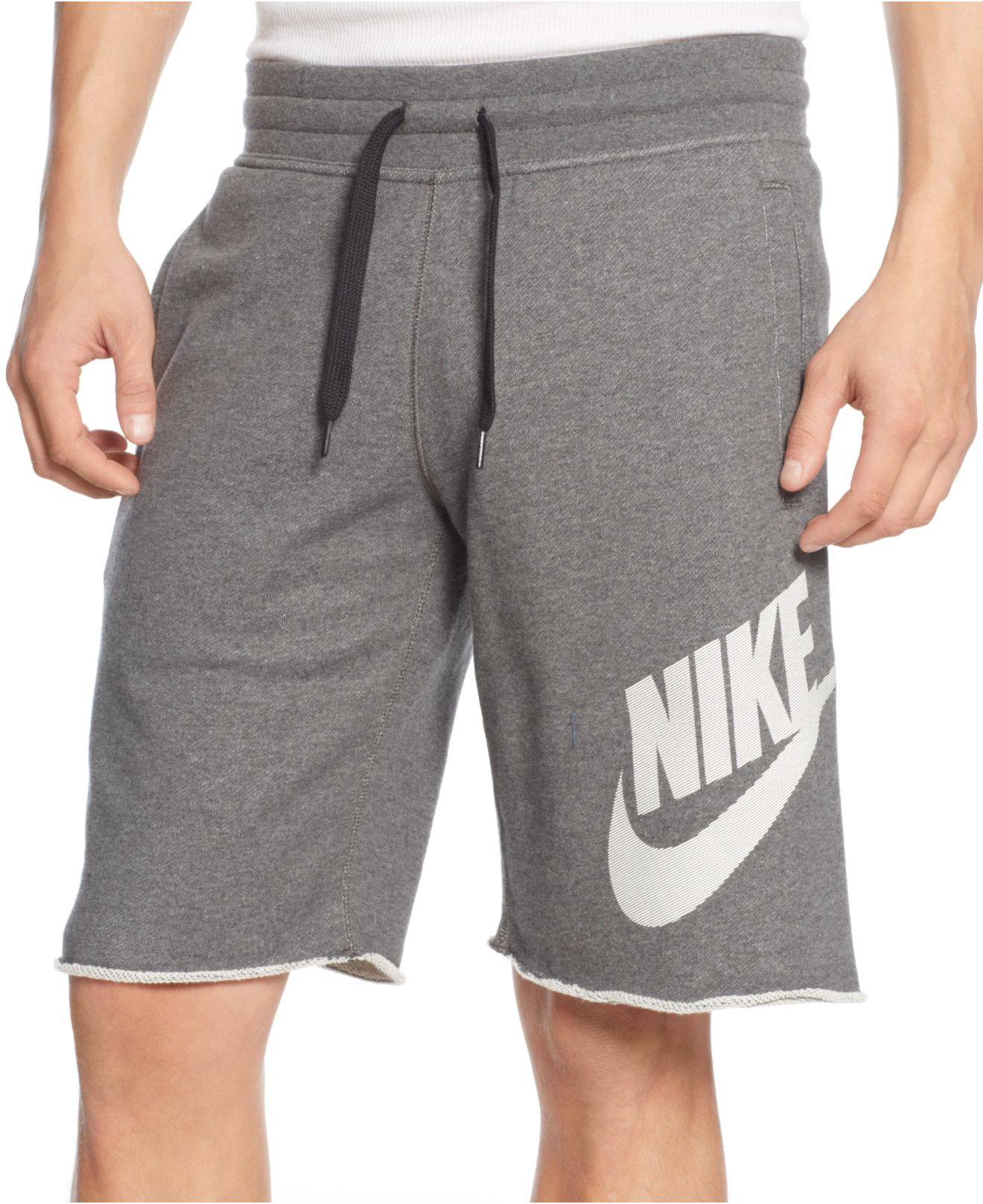 Nike Alumni Drawstring Shorts in Gray for Men | Lyst