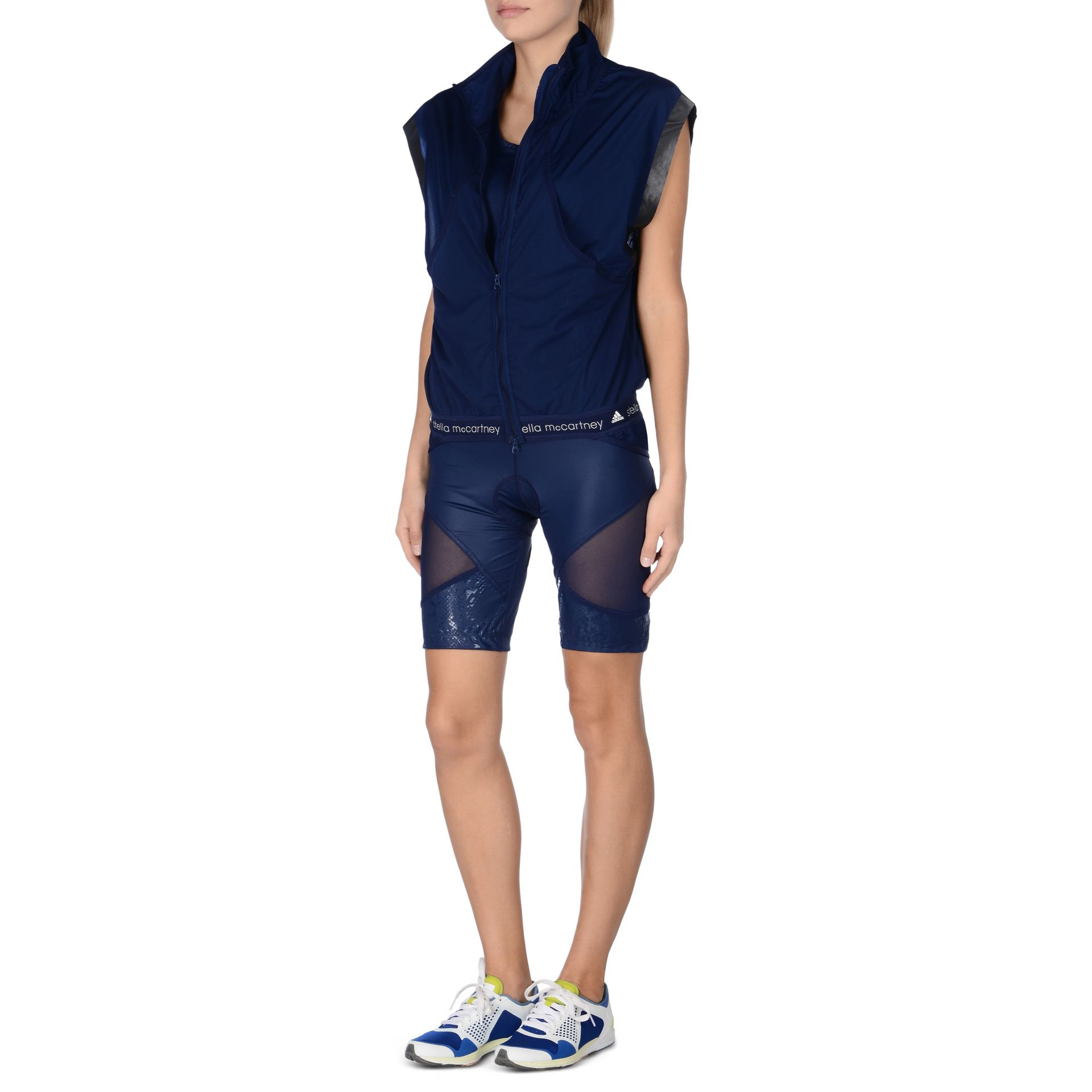 adidas By Stella McCartney Synthetic Dark Blue Cycling Shorts Padded | Lyst