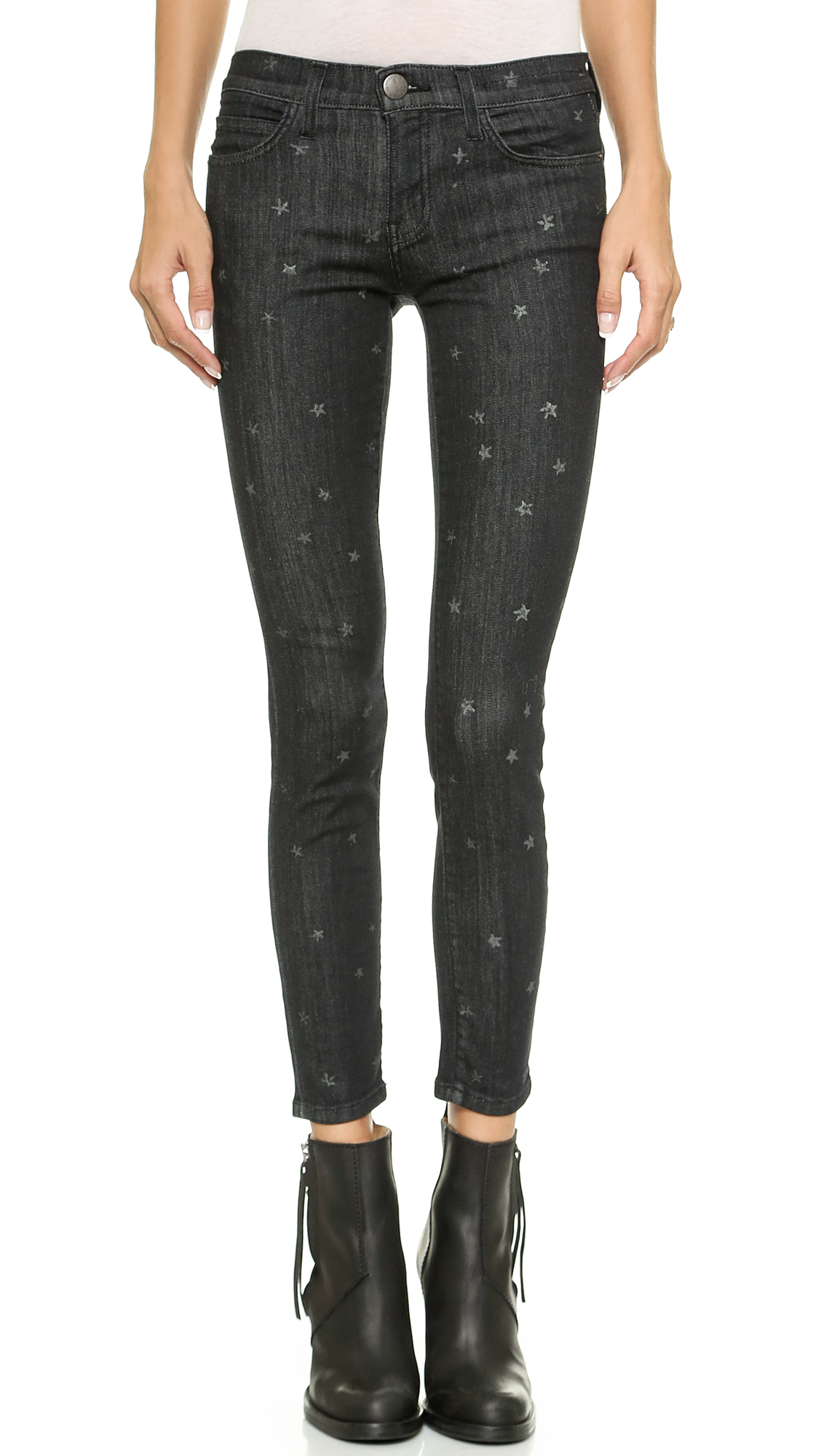 jeans with black stars