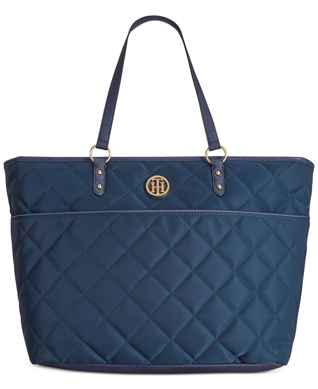 Tommy hilfiger Quilted Nylon Top Zip Large Shopper in Blue Lyst