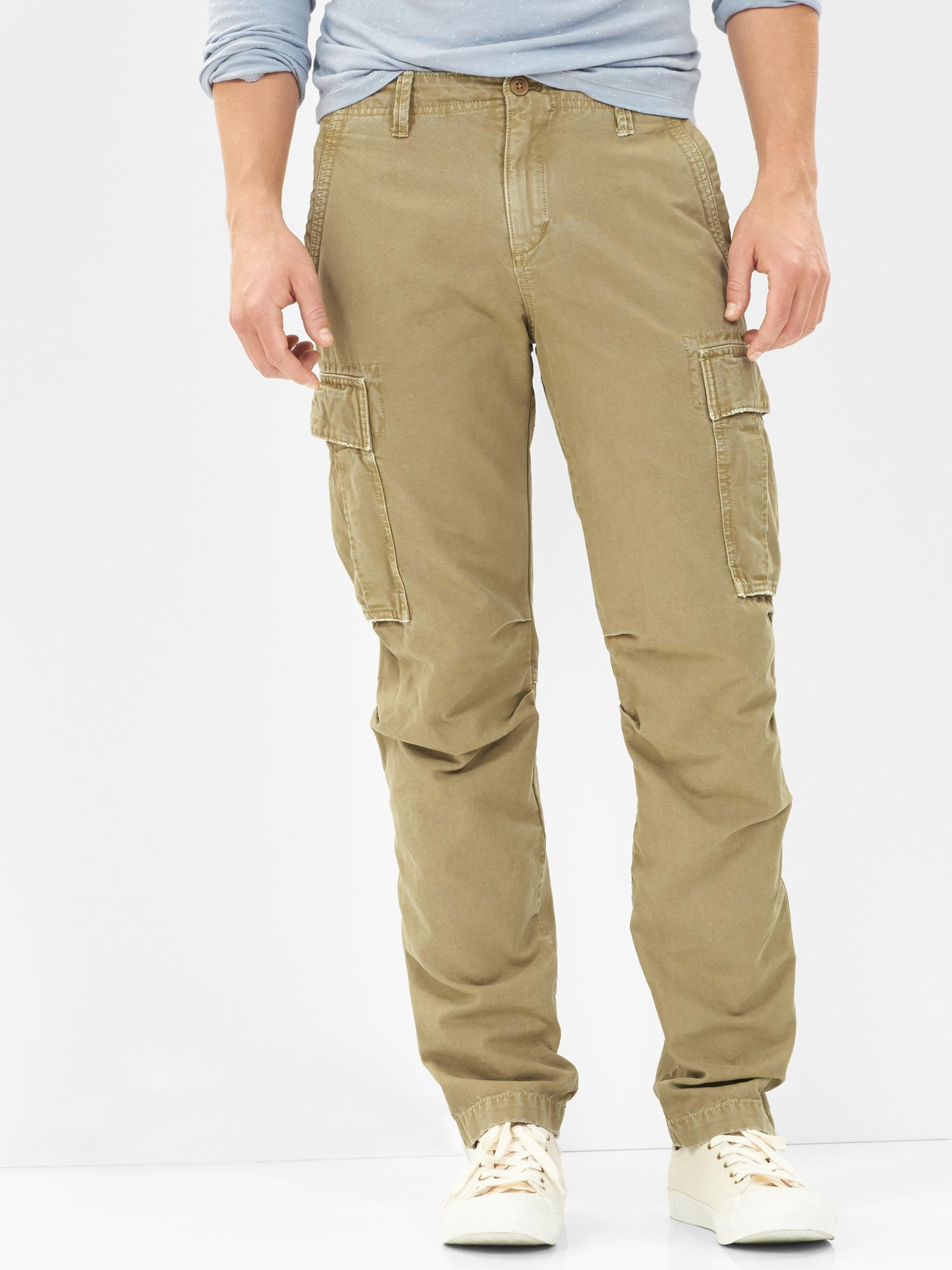 Gap Cargo Pants (slim Fit) in Khaki for Men | Lyst